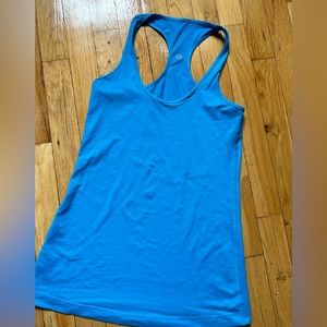 Lululemon Racerback Tank Top Size 6 Bright Blue Yoga